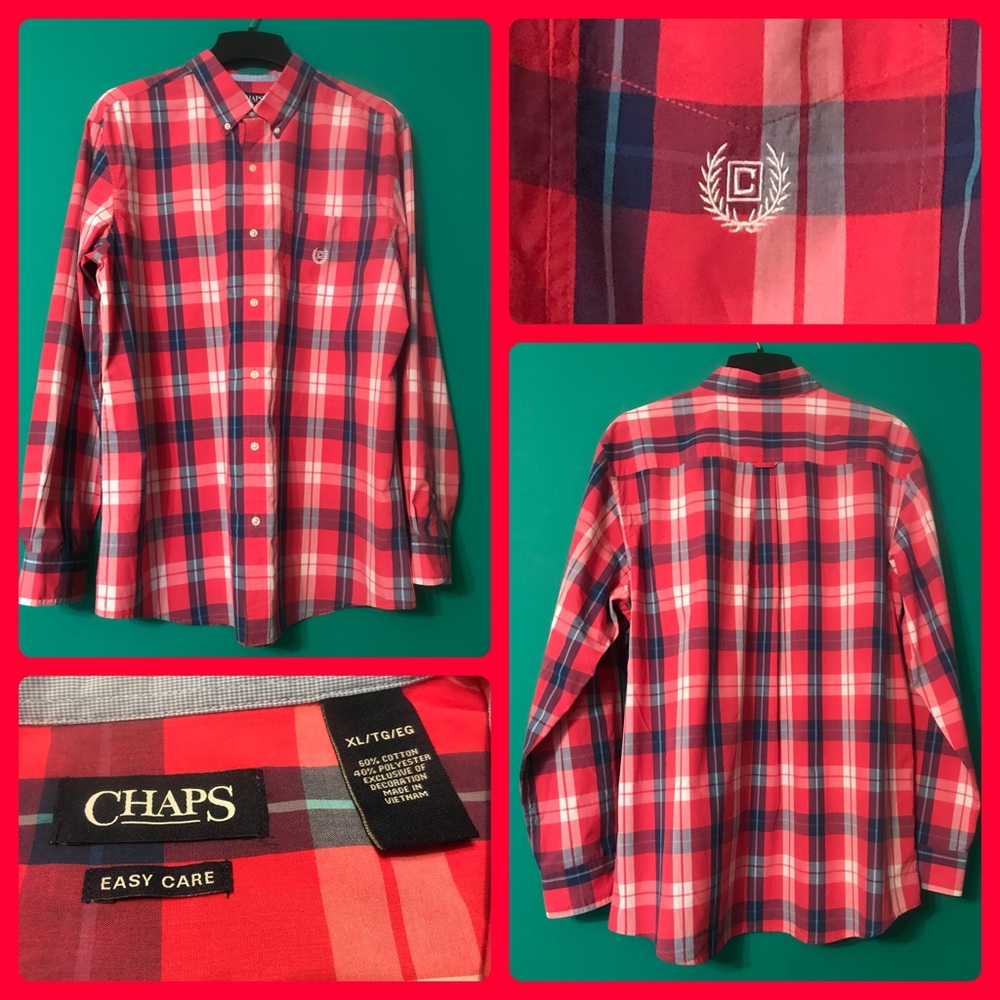 BUNDLE OF 2  CHAPS XL & IZOD XL STRIPED POLO